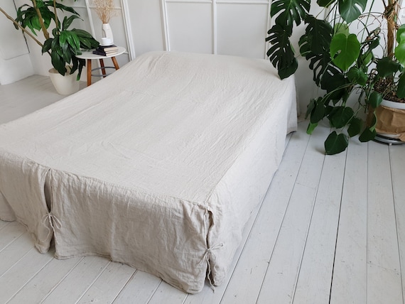 Linen bed skirt queen cheap