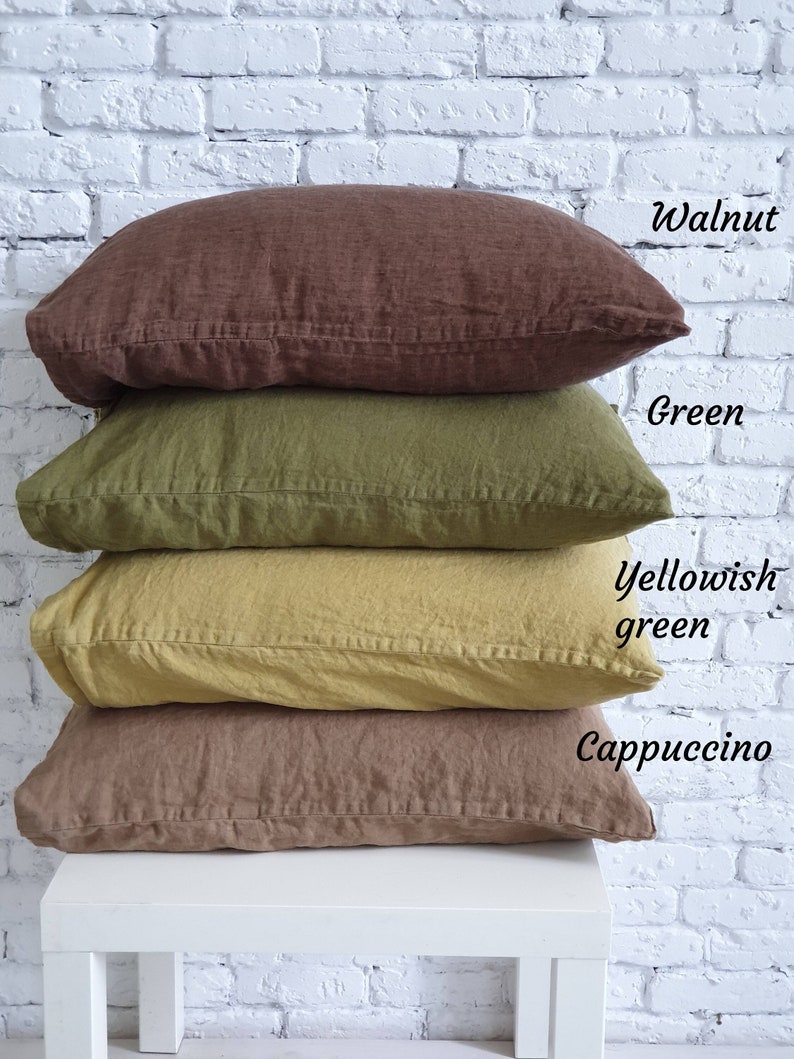 Linen Pillow Case Housewife style. Envelope Closure Etsy