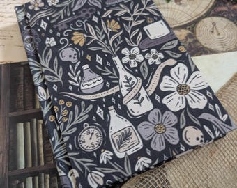 Floral Journal | Rebound book | Moody | Spell | Hardcover | Bookbinding | 9x6 | Approx 250 Pages | Handmade Cover
