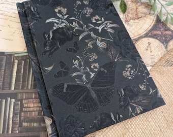 Moth Journal | Rebound book | Floral | Hardcover | Bookbinding | 9x6 | Approx 250 Pages | Handmade Cover