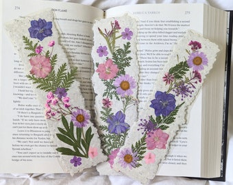 Floral Bookmark | Handmade Paper Using Old Books| Dried Flower