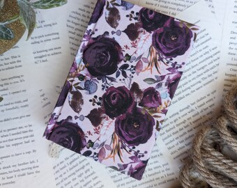 6x4 Journal | Handmade Paper | Recycled Paper | Floral | Purple