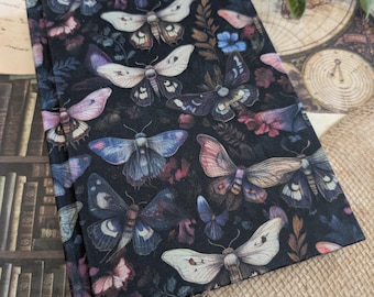 Moth Journal | Rebound book | Floral | Hardcover | Bookbinding | 9x6 | Approx 250 Pages | Handmade Cover