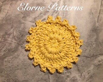 Vintage Sun Coaster Crochet Pattern PDF DOWNLOWAD ONLY