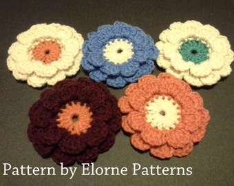 CROCHET PATTERN Crochet 3D Flower