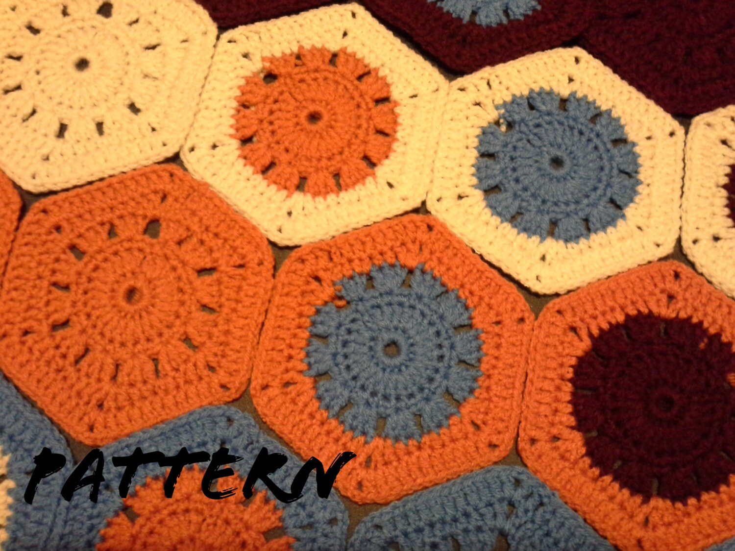 CROCHET PATTERN Granny Hexagon Pattern Etsy