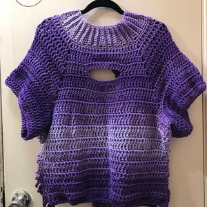Distressed Top Plus Size Crochet Pattern