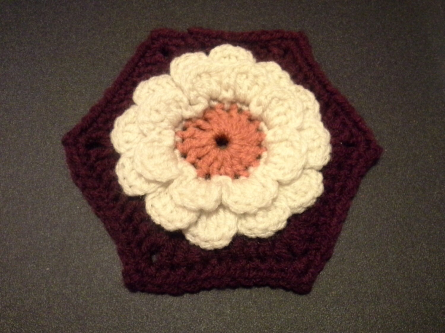 CROCHET PATTERN Crochet 3D Flower Granny Hexagon - Etsy