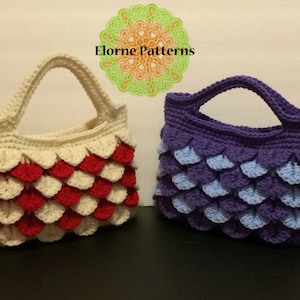 Handbag CROCHET PATTERN Crochet Handbag Crocodile Purse