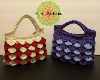 Handbag CROCHET PATTERN Crochet Handbag Crocodile Purse