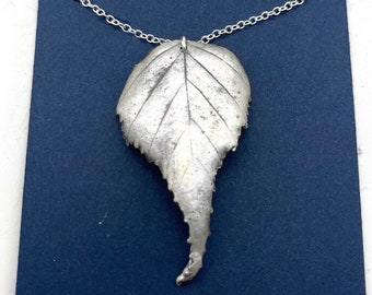 Nature-Inspired Silver Leaf Necklace Leaf Jewelry