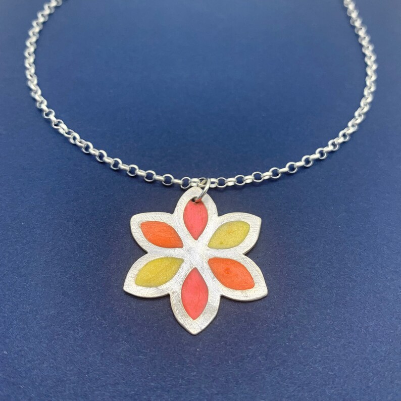 Collana Argento 925 Donna Catena Rollò Ciondolo Pendente - Foto 12