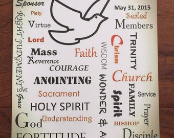 Catholic Confirmation Word Art Photo Print