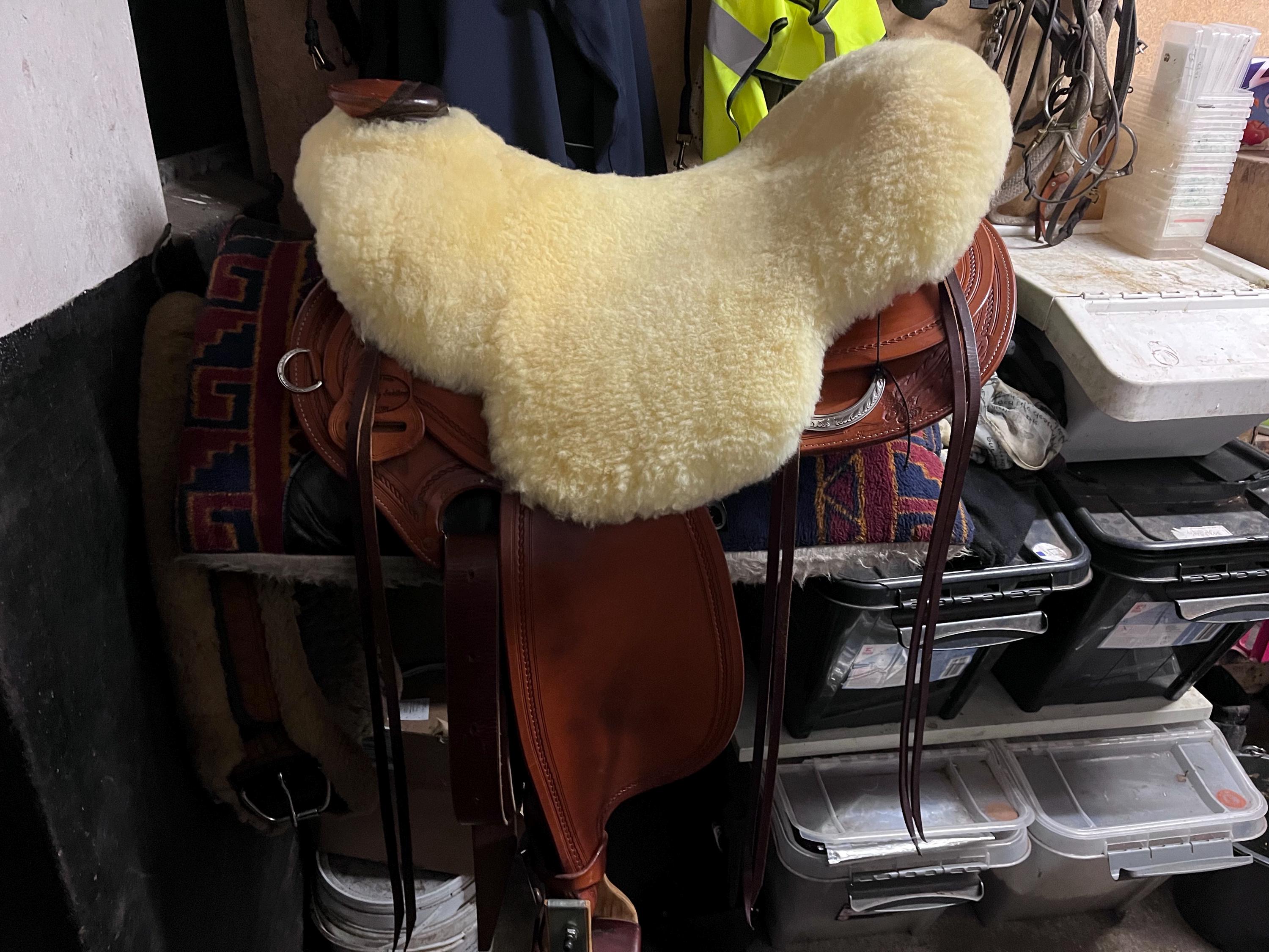 Ancienne Selle de Cheval, Poney en cuir style Western