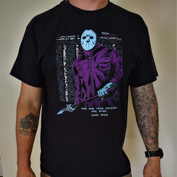 Friday the 13th Jason Game Over Shirt Nes Made To Order