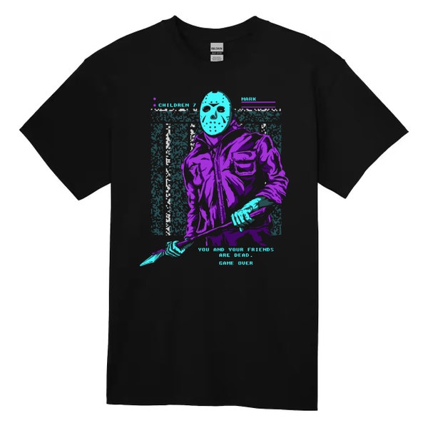 Friday the 13th Jason Game Over NES Shirt Short Sleeve/Long Sleeve Made To Order