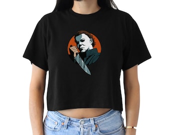 Halloween Michael Myers Made To Order Cropped Tee Shirt