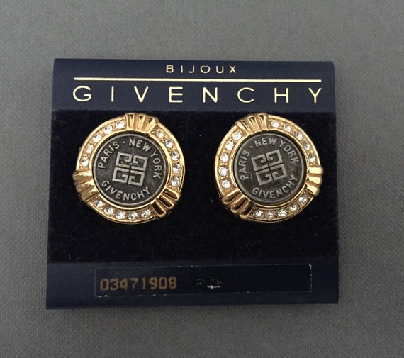 Vintage Givenchy Coin Medallion Logo Gold Tone Cl… - image 2
