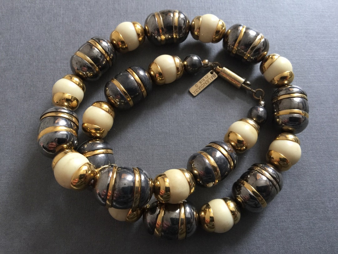 Vintage BALENCIAGA Beads Nackleceバレンシアガ