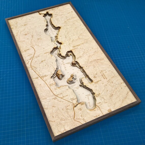 Priest Lake Laser Cut Lake Made in Sandpoint Idaho Etsy