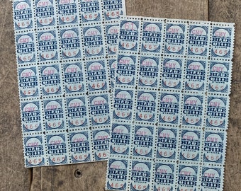 50 Vintage Blue Chip Saver Stamps | Paper Crafting | Paper Ephemera | Junk Journal Supplies