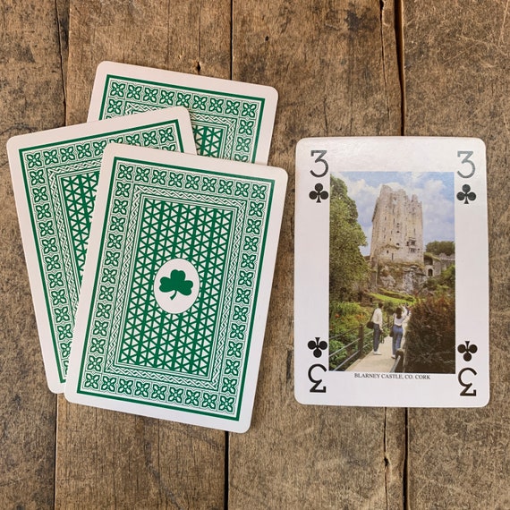 4 Vintage Clover Playing Cards Swap Cards Paper Crafting Etsy