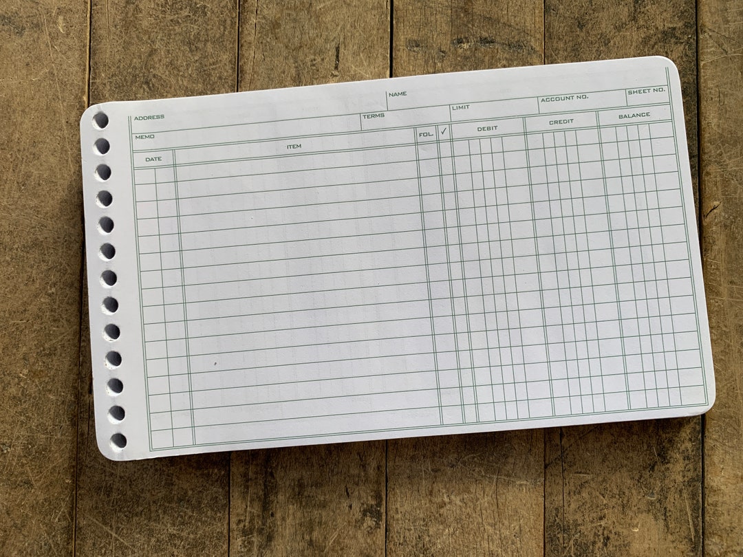 20 Ledger Paper Sheets Paper Crafting Paper Ephemera Etsy