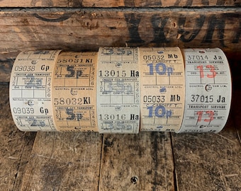 24 Vintage British Bus Tickets | Paper Crafting | Paper Ephemera | Junk Journal Supplies