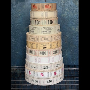 Vintage Ticket Roll - Etsy