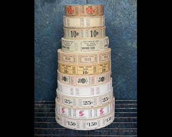 24 Vintage Neutral Tickets | Paper Crafting | Paper Ephemera | Junk Journal Supplies
