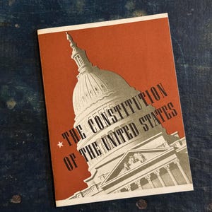 1920s Vintage The Constitution of the United States Booklet – John Hancock Mutual Life Insurance Co. – Patriotic Americana