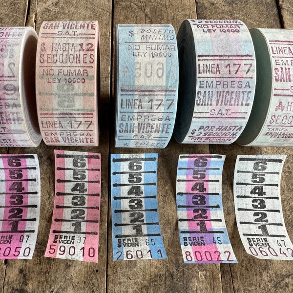 Rare Vintage Argentina Bus Tickets | Paper Crafting | Paper Ephemera | Junk Journal Supplies