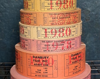 12 Vintage Danbury State Fair Tickets | Paper Crafting | Ephemera | Junk Journal Supplies