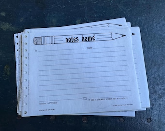 10 Vintage 1980s "Notes Home" | School Ephemera
