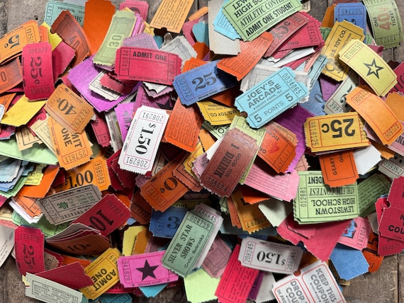 Vintage Tickets Grab Bag | Paper Crafting | Paper Ephemera | Junk Journal Supplies