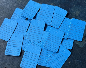 20 Small Vintage Tags - Blue | Paper Crafting | Paper Ephemera | Junk Journal Supplies