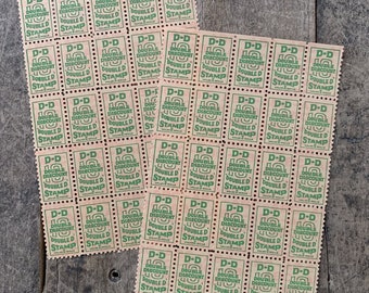 50 Vintage Double Discount Saver Stamps | Paper Crafting | Paper Ephemera | Junk Journal Supplies