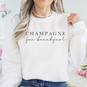 Champagne For Breakfast Sweatshirt, Champagne Sweatshirt, Social Club Sweatshirt, Champagne Lover sweatshirt, Brunch Sweatshirt