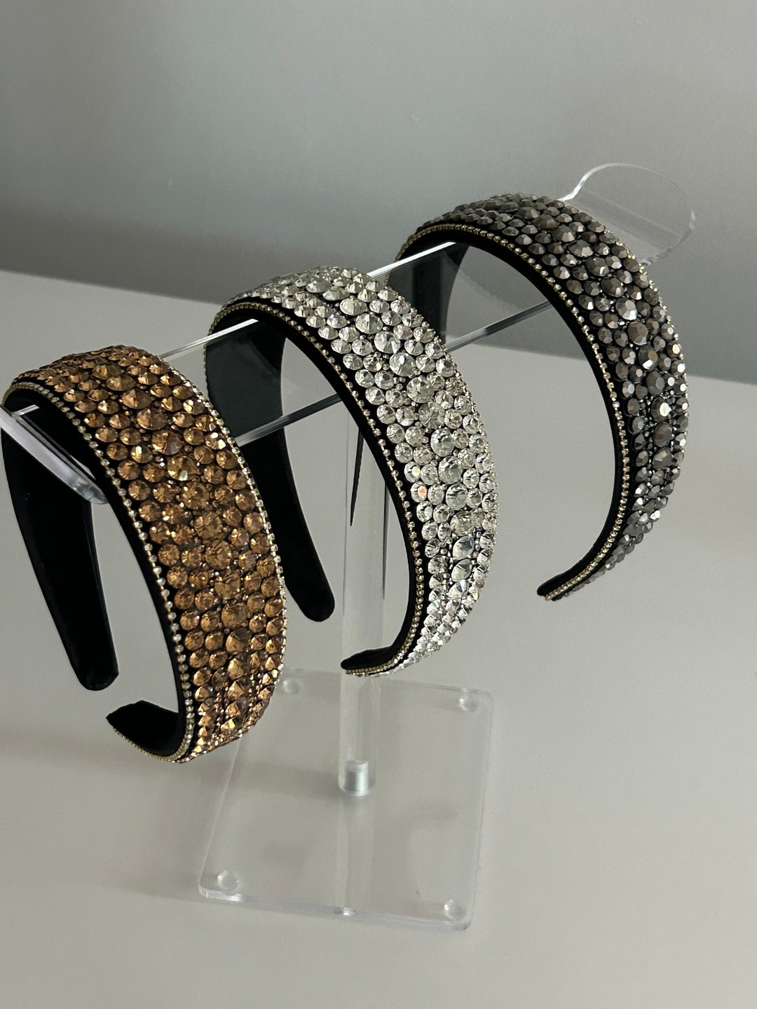 Rhinestone Headband, Gemstone Headband, Bejeweled Rhinestone Headband