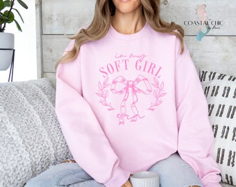 Soft Girl Era Sweatshirt, Unisex Graphic Crewneck