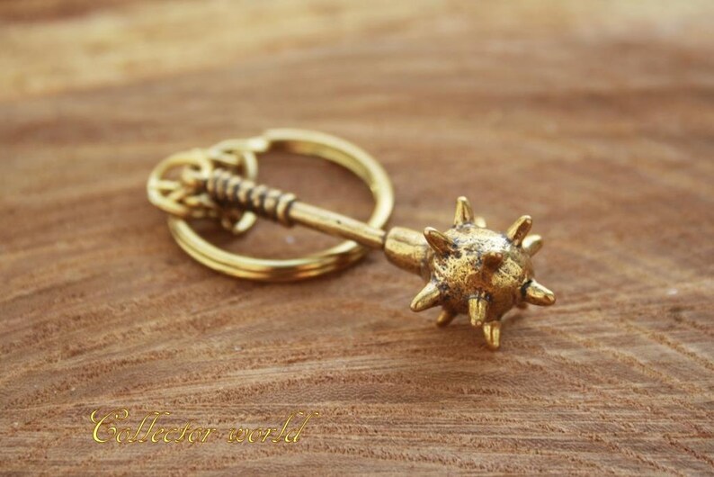 Mace medieval weapons bronze Key Ring Keychain gift Etsy