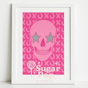 Pink Skull Wall Art