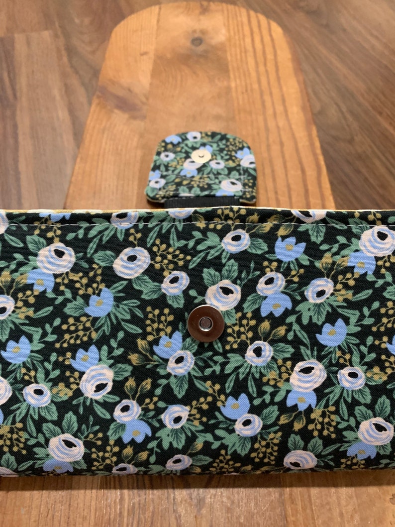 Mint floral wallet Dave Ramsey style budgeting Floral Clutch Cash Envelope System Wallet Dave Ramsey Wallet Envelope wallet