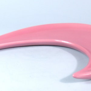 Big 14" Pink Ceramic Mid-Century Modern Swoosh Boomerang Ashtray Vintage 1950's Serving Tray