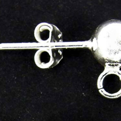 Solid 925 Sterling Silver Ball Earring Stud Posts & Backs Etsy UK