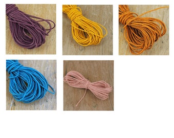 Waxed Cotton Jewellery Cord Thonging Necklace Cord x 10m Length x 1mm thickness, Great Colours to choose from