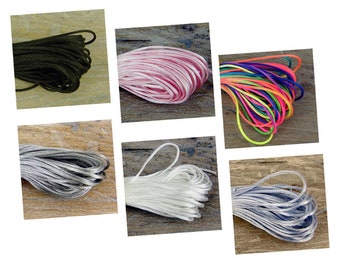 1mm Nylon Satin Cord Rattail Thread Kumihimo Shamballa 1m,5m 10m,Bracelet.