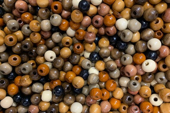 Natural Brown Mixed Wooden Beads, Size 12 Mm , Craft Jewellery