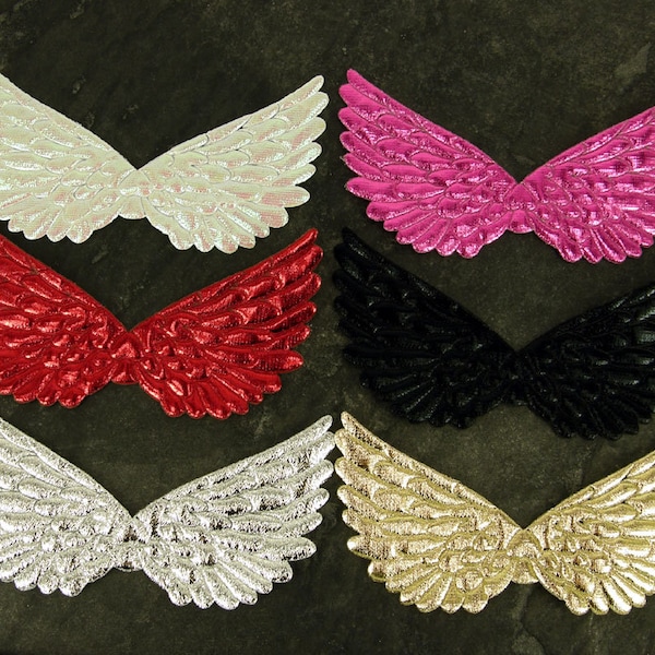 10 Sets of Large Christmas angel wings for sewing and craft, doll making cards appliques