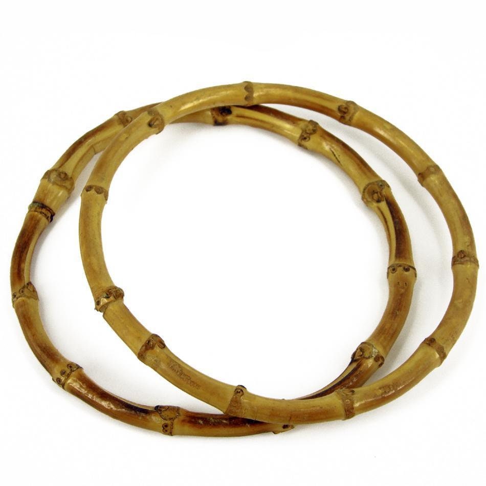 Bamboo Bag Handles Round Bag Making Natural Standard Real Etsy UK